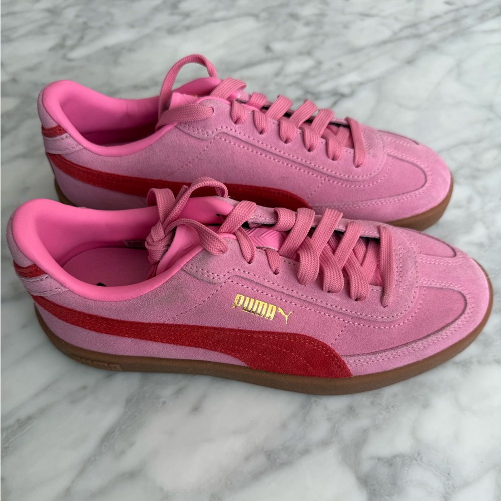 Puma Vibrant Pink Suede Sneakers NWOT